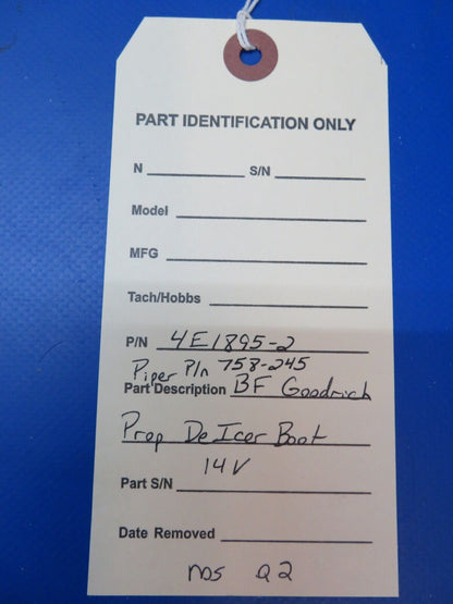 BF Goodrich Prop De-Icer Boot 14V P/N 4E1895-2 NOS (1222-374)