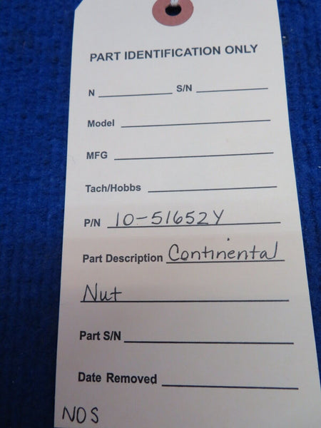 Continental Nut P/N 10-51652Y NOS (0622-64)