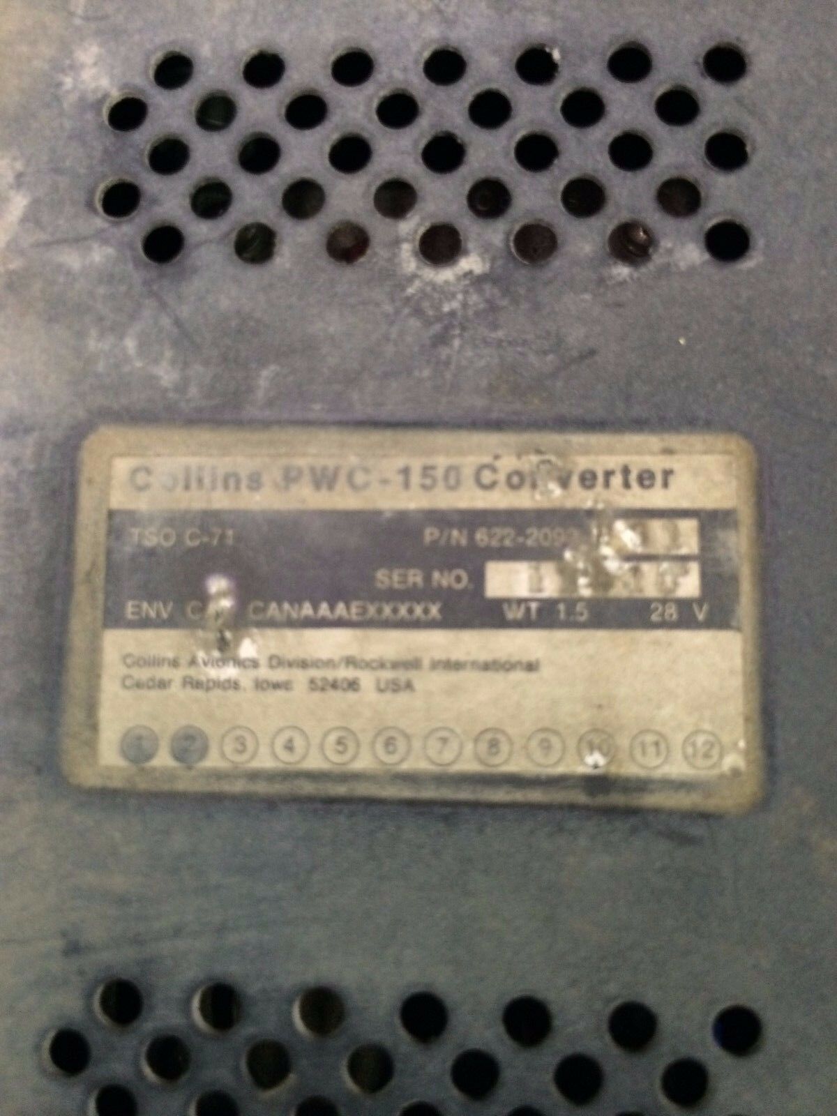 Collins PWC-150 Converter 28V P/N 622-2093-001 (1016-85)