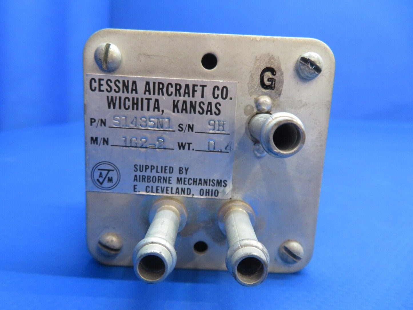 Cessna Airborne Gyro Suction Gauge P/N S1435N1, IG2-2 (1022-867)