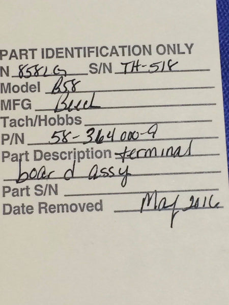 Beech Baron 58 Terminal Board Assy P/N 58-364000-9 (0816-110)