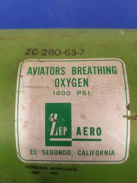 Zep Aero Oxygen Cylinder 3AA Steel P/N ZC-280-63-7 (0217-80)