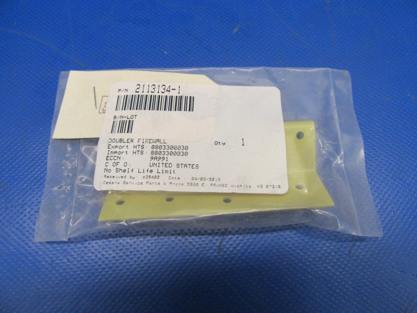 Cessna P210 Doubler Aft Firewall LH P/N 2113134-1 NOS (0119-215)