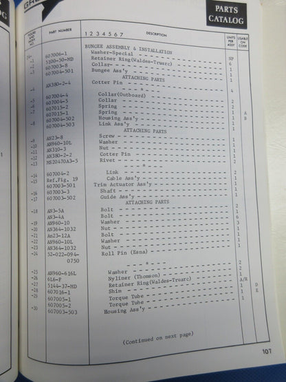Grumman American AA1, AA1A, AA1B Parts Catalog (0124-1346)