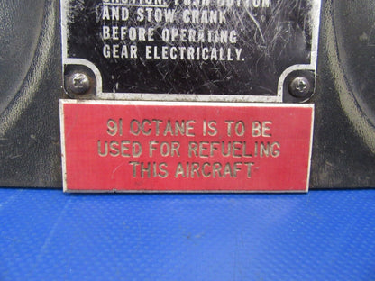 1956 Cessna 310 Panel / Cover Fuel and Gear (0118-95)