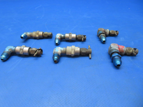 Beech Baron Fuel Drain Couplers w/ CCA-4850 Drain Valves LOT OF 6 (0623-394)