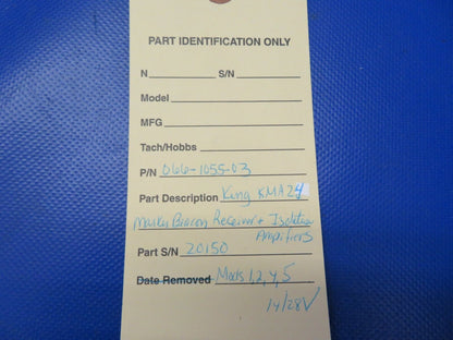King Marker Beacon Receiver & Isolation Amplifiers P/N 066-1055-03 (0621-964)