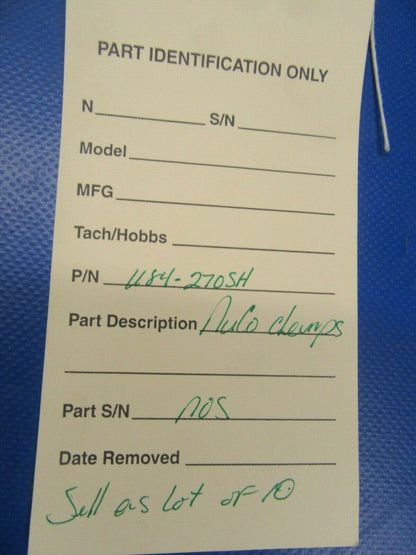 NuCo Clamps  P/N 1184-270SH LOT OF 10 NOS (0419-56)