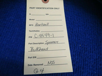 Hartzell Spinner Bulkhead P/N C-4549-1 NOS (0422-56)