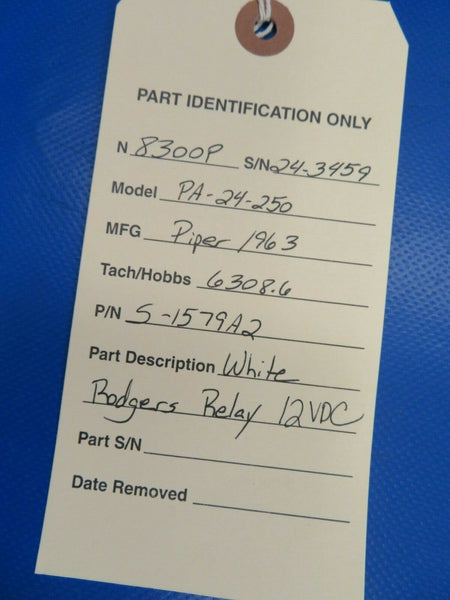 Piper Comanche White Rodgers Relay 12VDC S-1579A2 (0120-04)