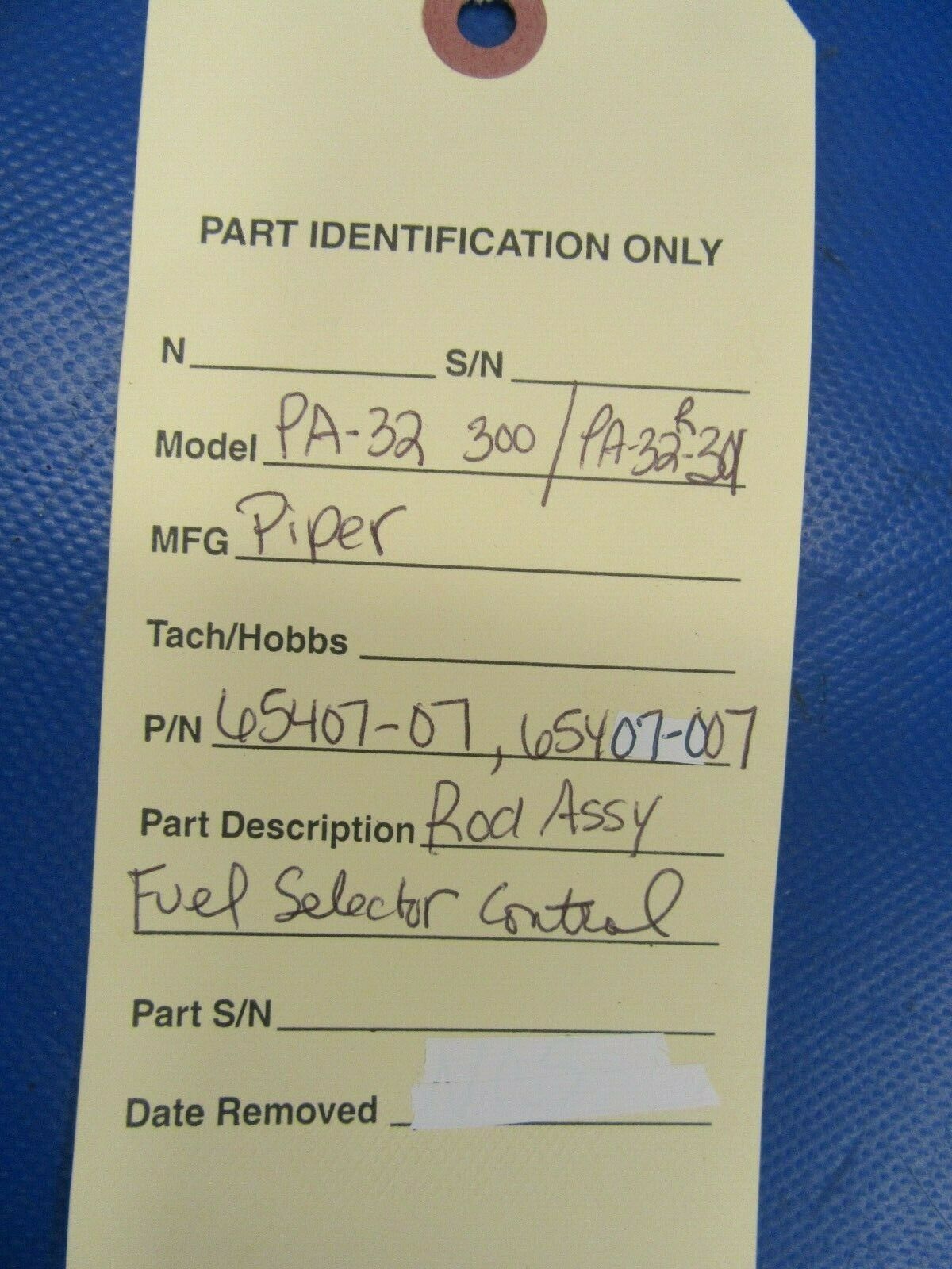 Piper 32-300 32R-300 Cherokee Six Rod Fuel Selector Control 65407-007 (0819-304)