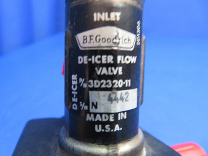 BF Goodrich De-Icer Flow Valve Assy w/ Solenoid 28V P/N 3D2320-11 (0223-529)