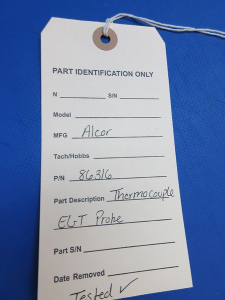 Alcor Thermocouple EGT Probe P/N 86316 (1023-810)