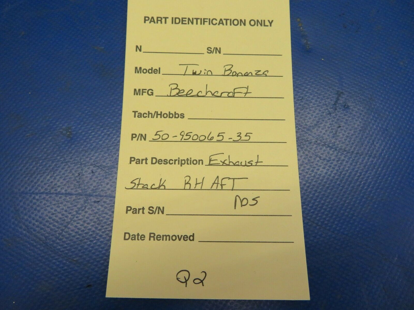 Beechcraft Twin Bonanza Exhaust Stack RH AFT P/N 50-950065-35 NOS (0720-922)