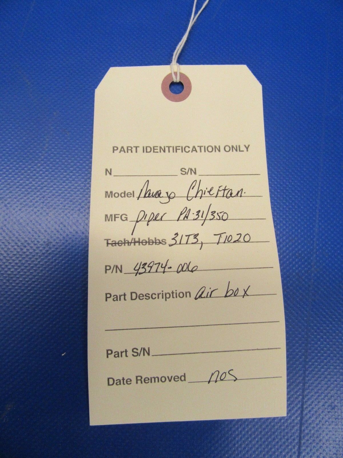 Piper PA-31 Navajo Chieftain Air Box P/N 43974-006 NOS (0617-32)