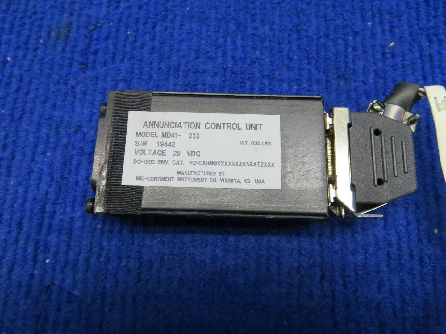 Mid-Continent MD41-233 Annunciation Control Unit 28V (0122-493)