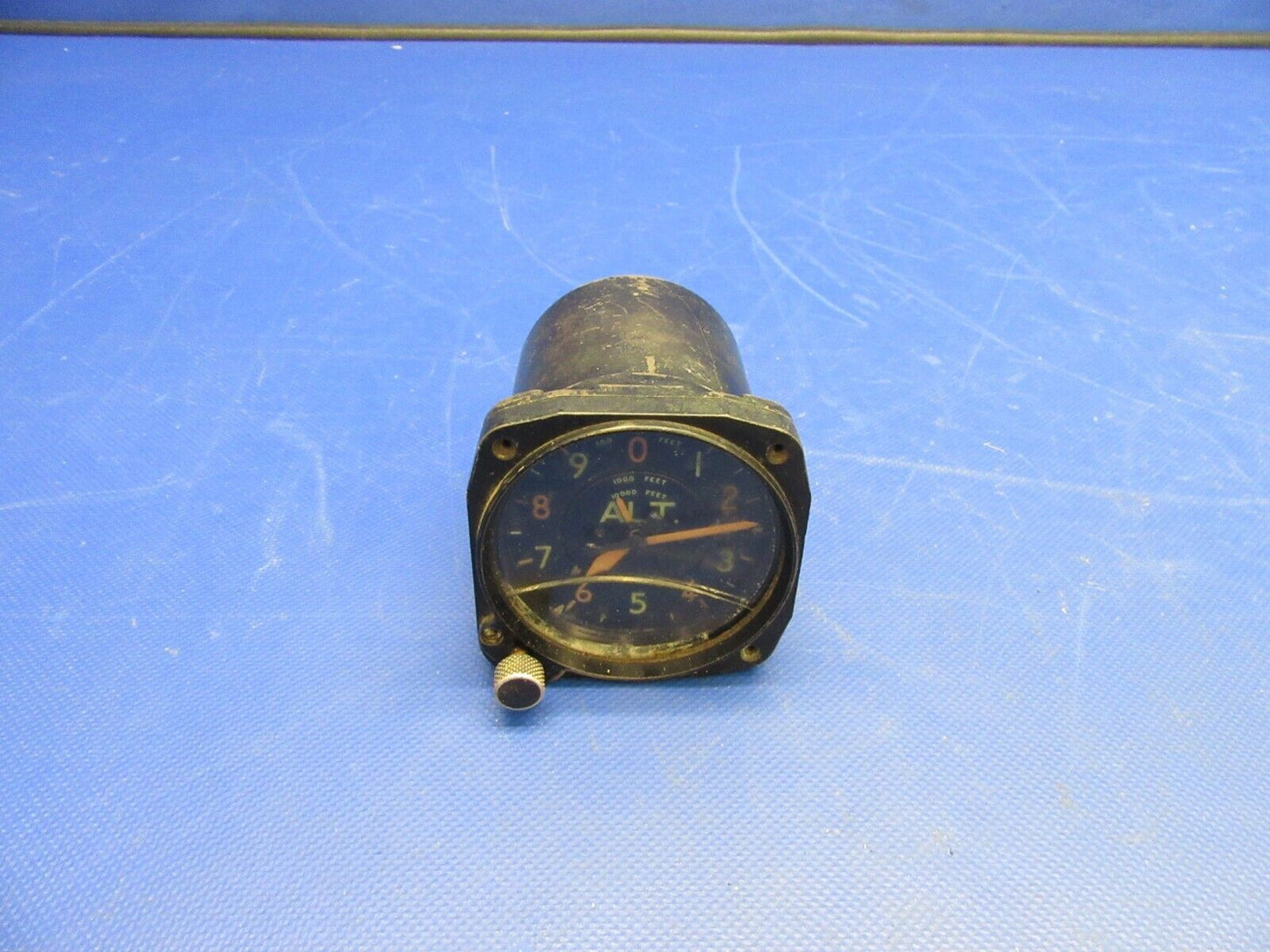 Vintage Kollsman Altimeter P/N 1671CK-010 Glass Damaged / Man Cave (0821-487A)
