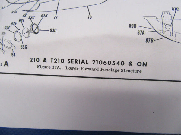 Cessna 210 T210 Stiffener Keel Bulkhead 1213737-2 NOS (0319-32)