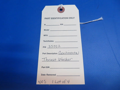 Continental Thrust Washer P/N 35552 LOT OF 4 NOS (1022-719)