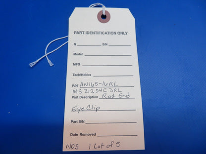 Rod End Eye Clip P/N AN165-16RL, MS21254C3RL LOT OF 5 NOS (1022-716)