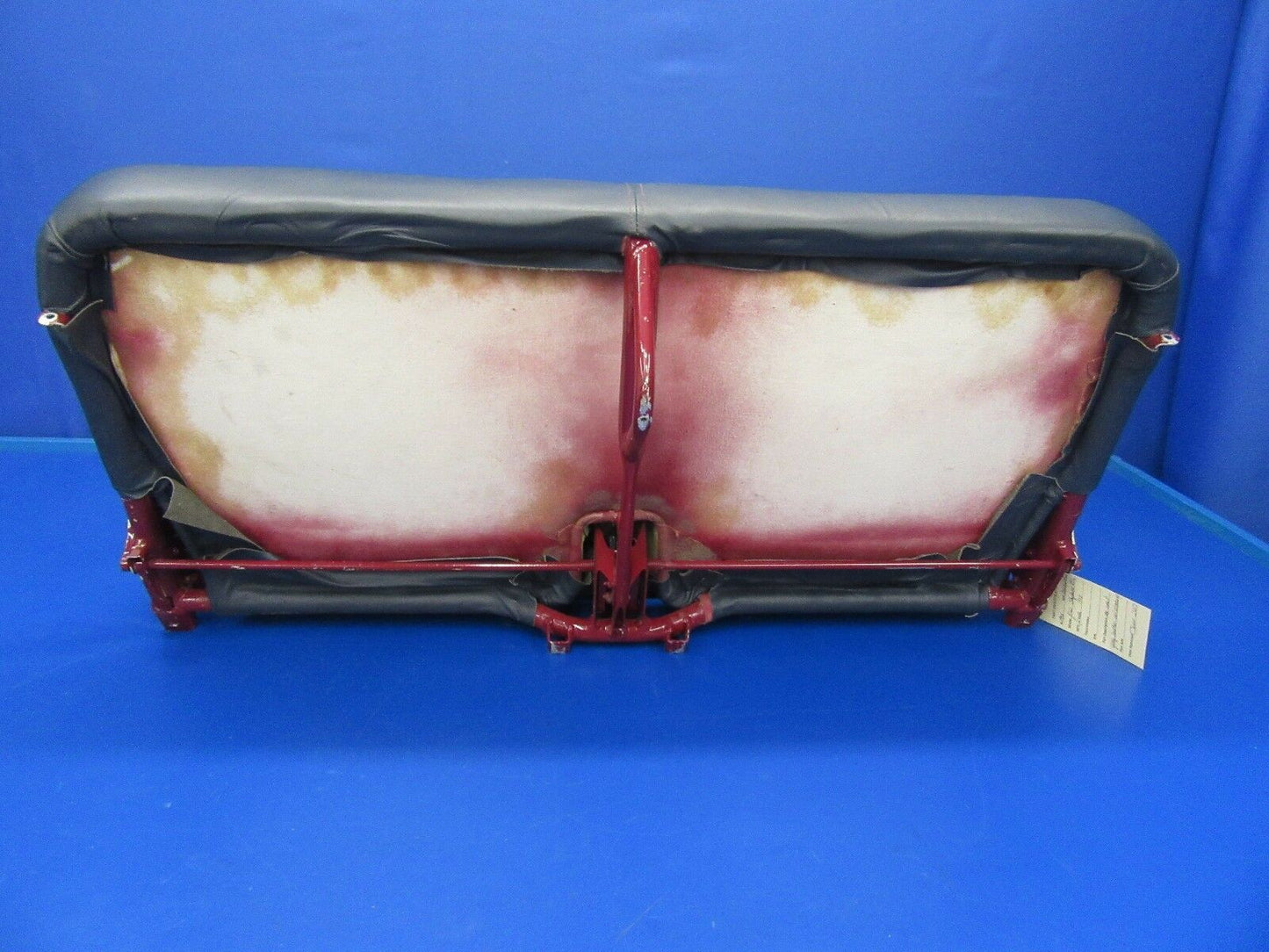 Cessna R182 Rear Seat Gray Leather w/ Red Stitching Reclines (0917-96)