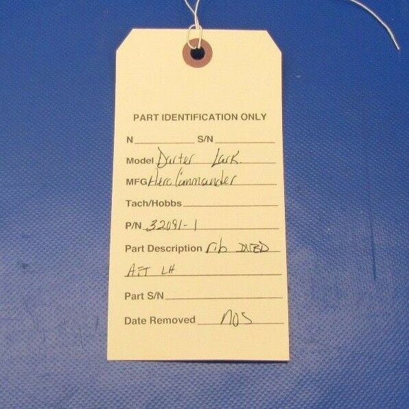 Aero Commander Darter & Lark Rib INBD Aft LH P/N 32091-1 NOS (0517-157)