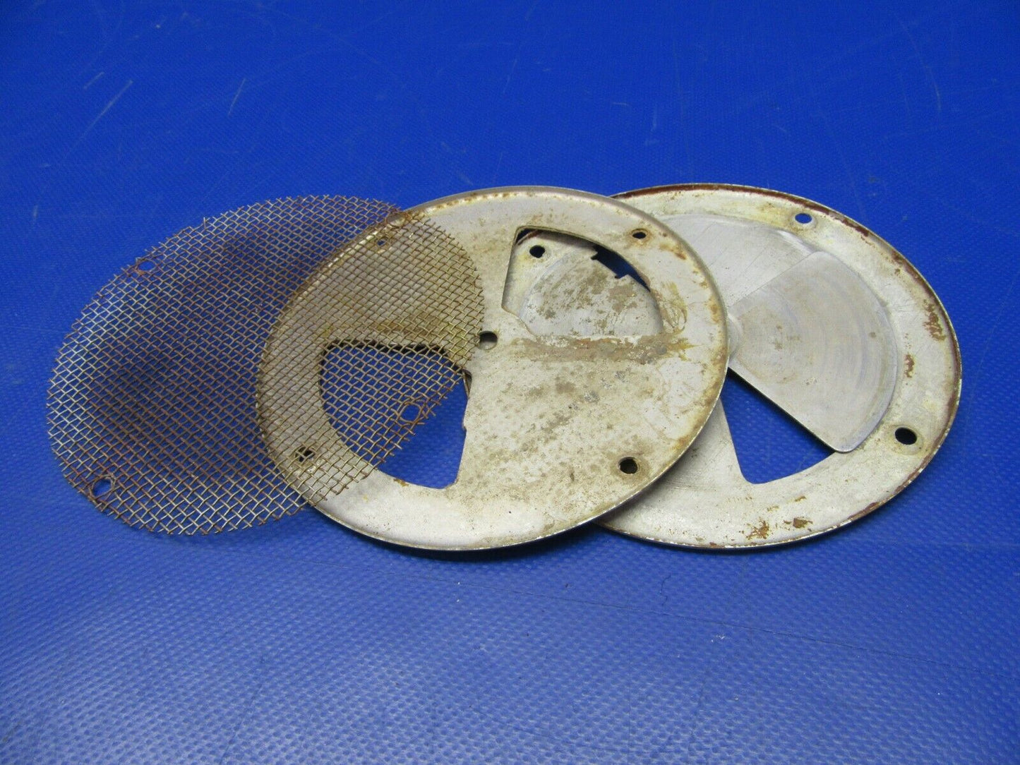 Beech Baron 95-A55 Cabin Vent Exhaust Valve Plate P/N 96-550015-21 (0420-259)