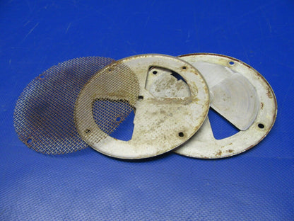 Beech Baron 95-A55 Cabin Vent Exhaust Valve Plate P/N 96-550015-21 (0420-259)