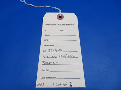 .2500 / .2340 Reamer P/N 37-446 LOT OF 3 NOS (1022-521)