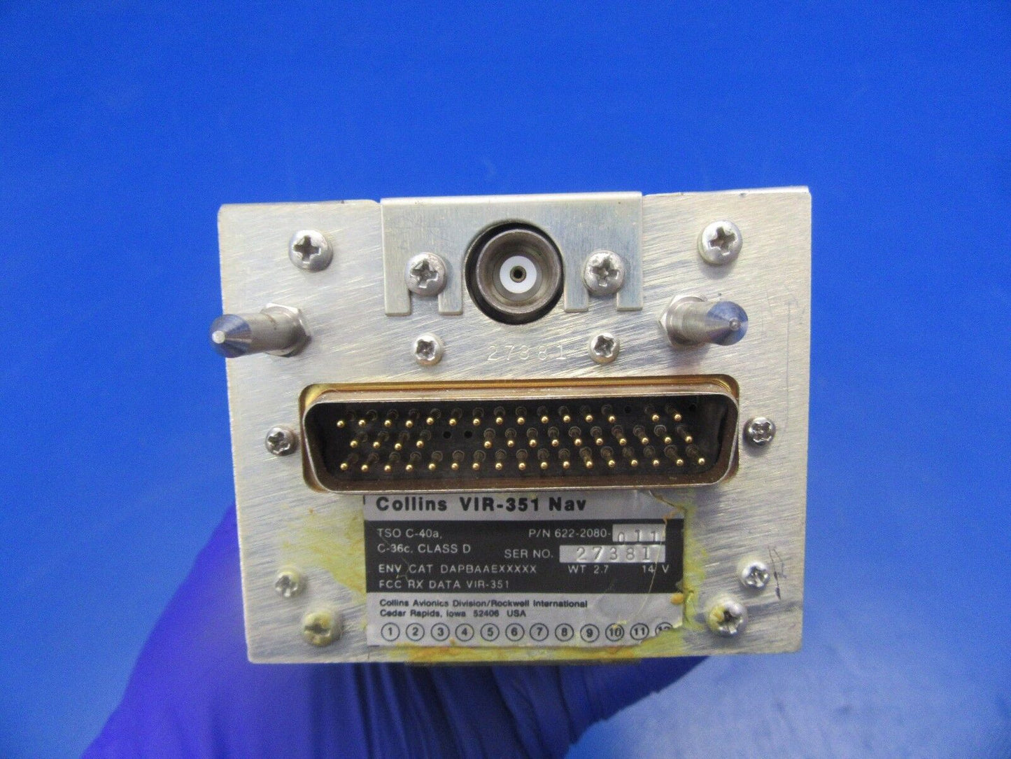 Collins VIR351 NAV Receiver P/N 622-2080-011 w/ FAA 8130 (0318-105)
