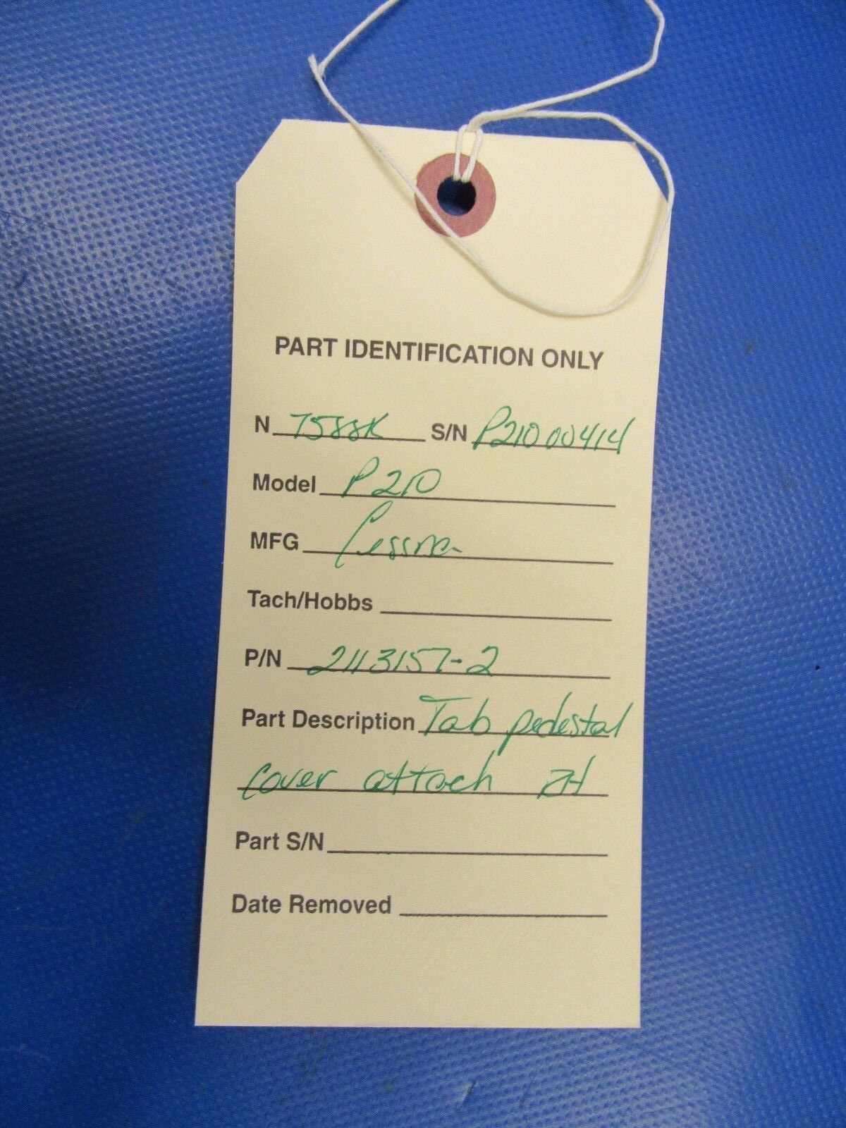 Cessna P210 Tab Pedestal Cover RH P/N 2113157-2 NOS (0119-193)
