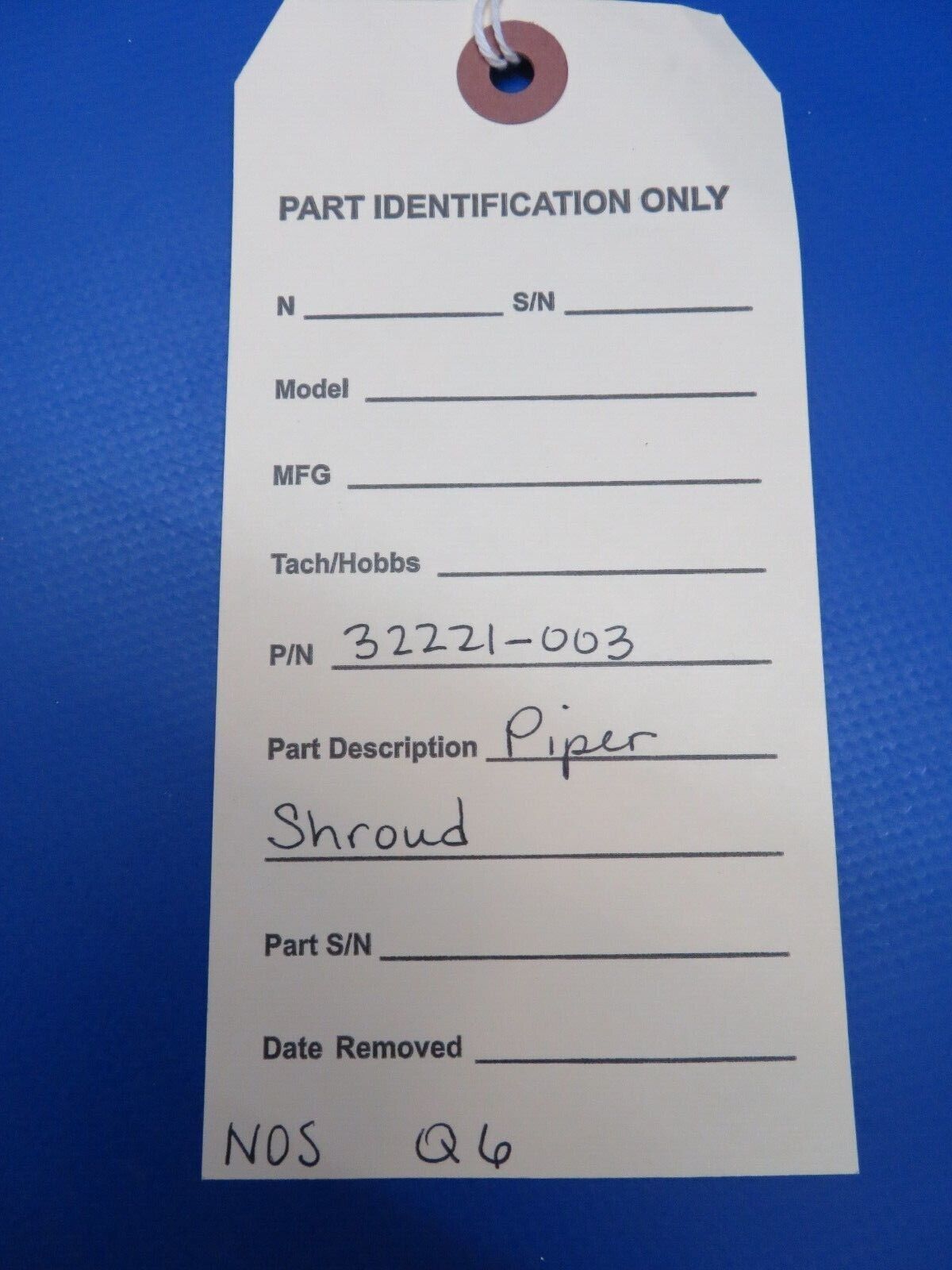 Piper Shroud P/N 32221-003 NOS (0922-27)