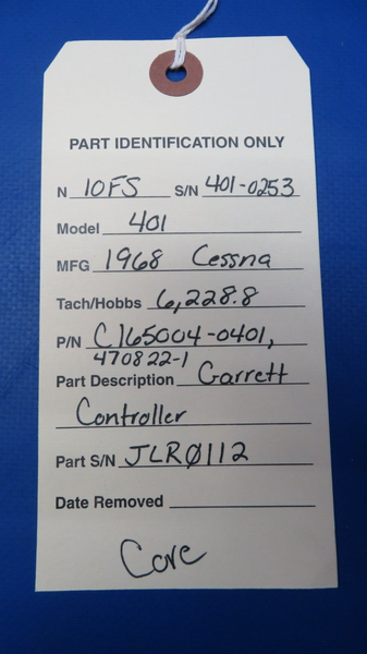 Cessna 401 Garrett Controller P/N C165004-0401, 470822-1 CORE (0523-226)