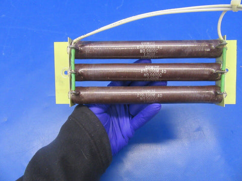 Beech Baron 58P Ohmite 100W Resistor P/N 270-100M-40 (0318-172)