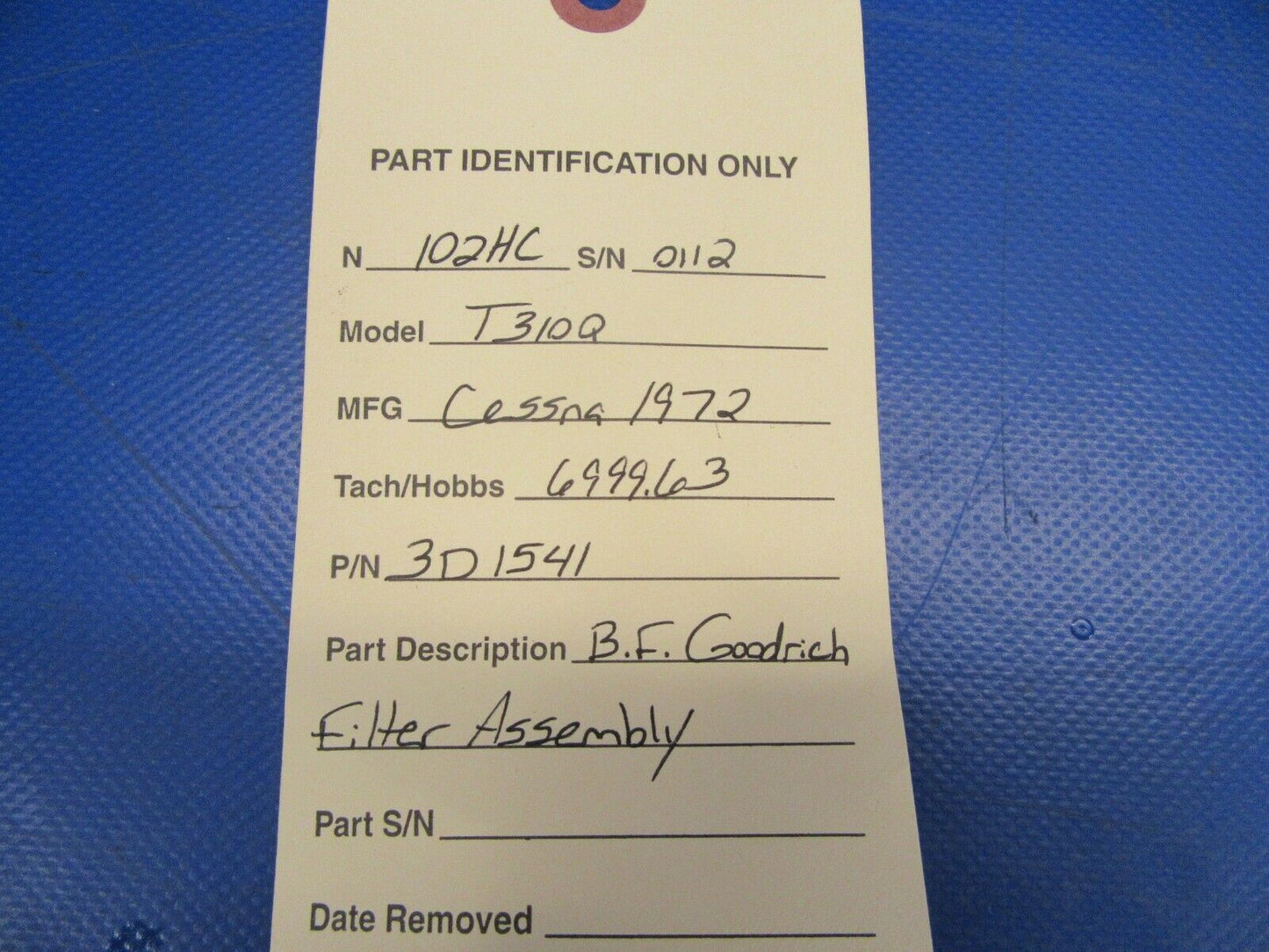 Cessna 310 / T310Q BF Goodrich Filter Assembly De-Ice P/N 3D1541 (0619-172)