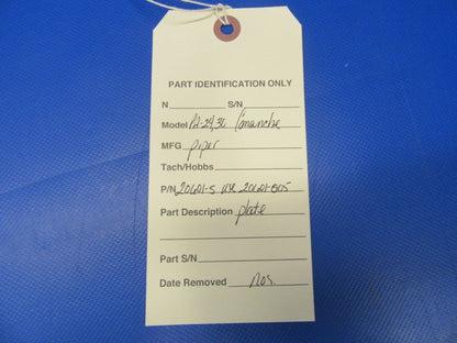 Piper PA-24, 30 Comanche Plate 20601-5 NOS (0617-150)