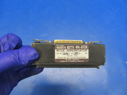 Beech Baron Bendix Mode Annunciator P/N 4000976-7201, MA-872A (0218-180)