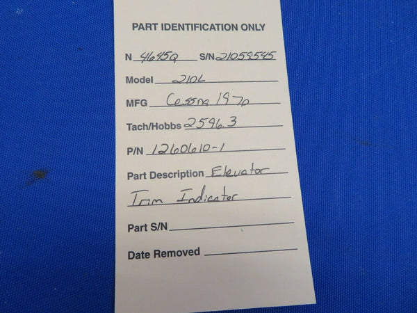 Cessna 210L Elevator Trim Indicator P/N 1260610-1 (08220-523)