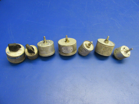 Rheostat Assorted Amps LOT OF 7 P/N AN3155, AN3155-25-50, AN3155-50-50 (0821-494