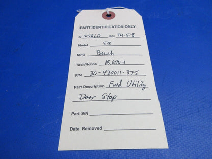Beech 58 Baron FWD Utility Door Stop P/N 36-430011-375 (0523-337)