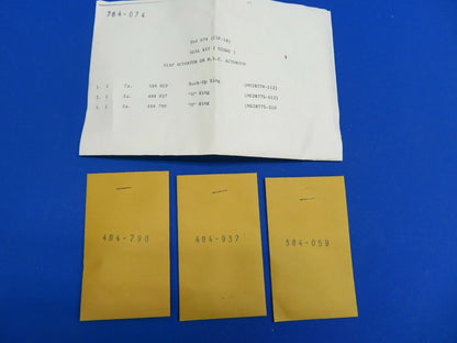 Piper Flap Actuator or Main Landing Gear Seal Kit P/N 764-074 NOS (0820-334)