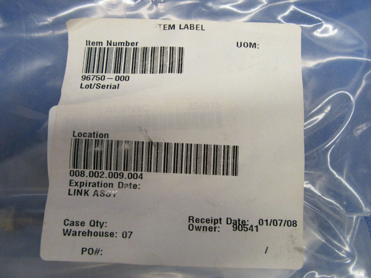 Piper Seneca Link Assy Heat Control P/N 96750-000 NOS (0419-459)