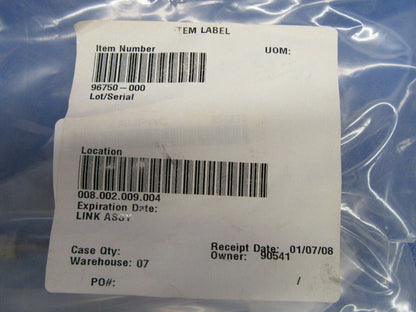 Piper Seneca Link Assy Heat Control P/N 96750-000 NOS (0419-459)