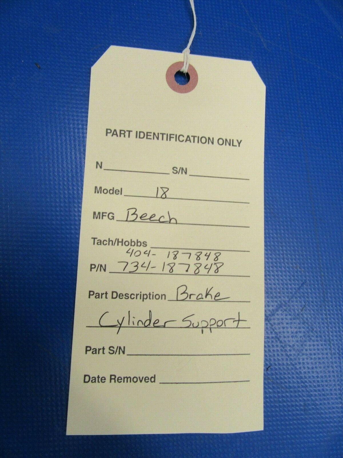 Beech 18 Brake Cylinder Support P/N 734-187848, 404-187848 (0519-194)