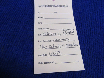 Humphrey Flux Detector Magnetic P/N FD01-0301-1, 1B495-4 (1221-479)