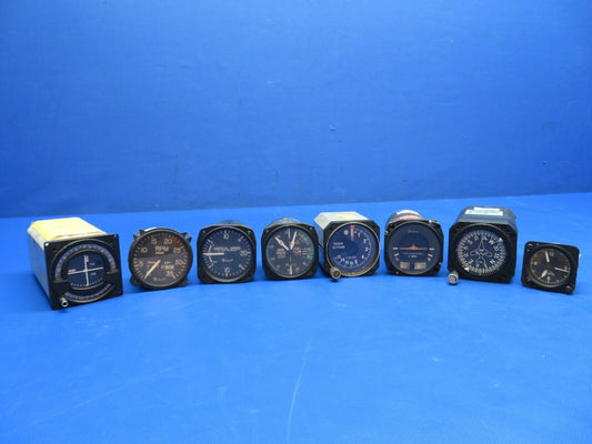 Beech C24R Sierra Instruments Man Cave / Decoration LOT OF 8 (0324-1702)