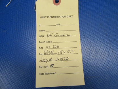 BF Goodrich Nose Wheel 18X5.5 P/N 10-966 (0616-10)