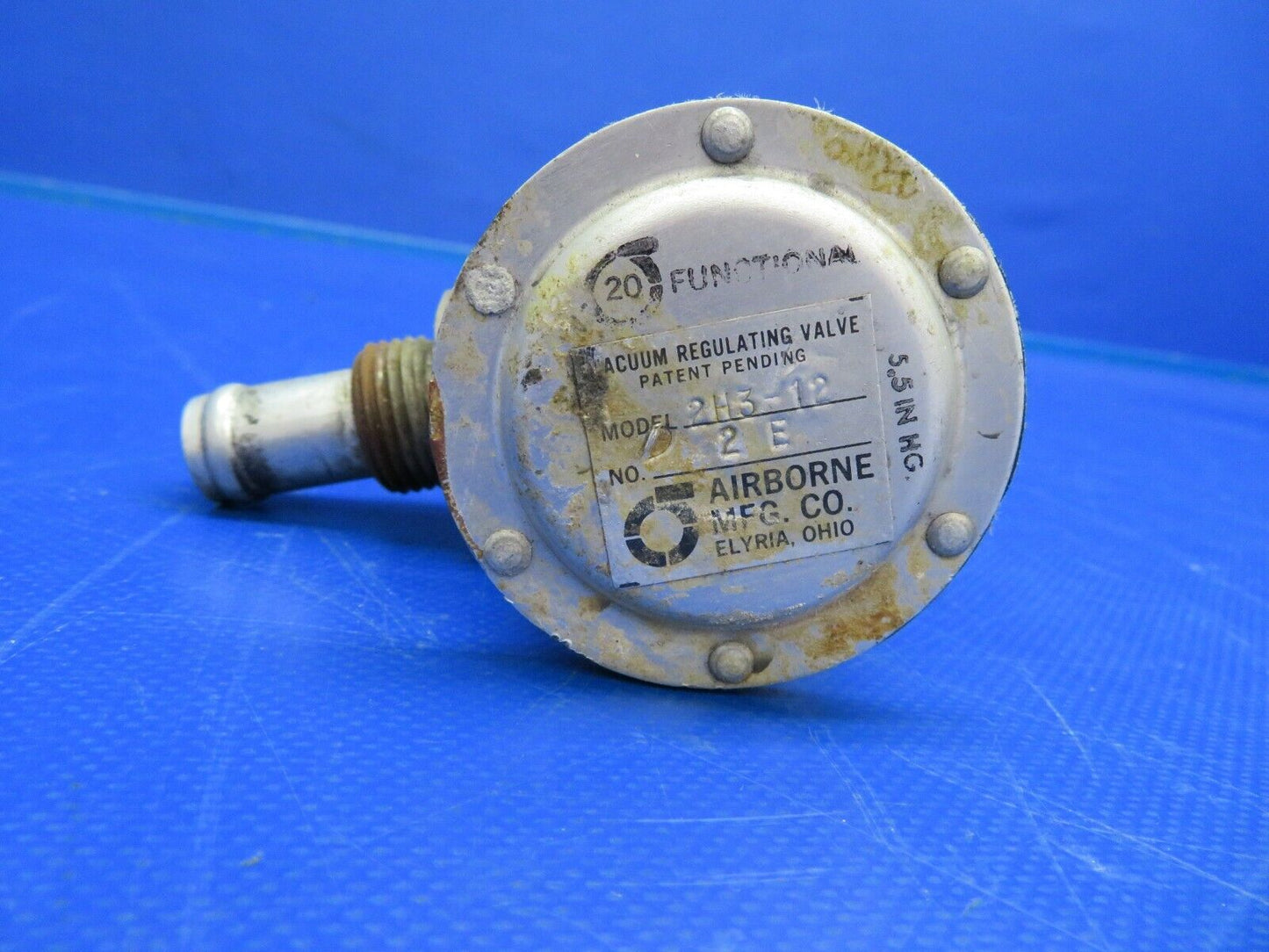 Beech Sierra C24R Airborne Vacuum Regulating Valve P/N 2H3-12 (0520-301)