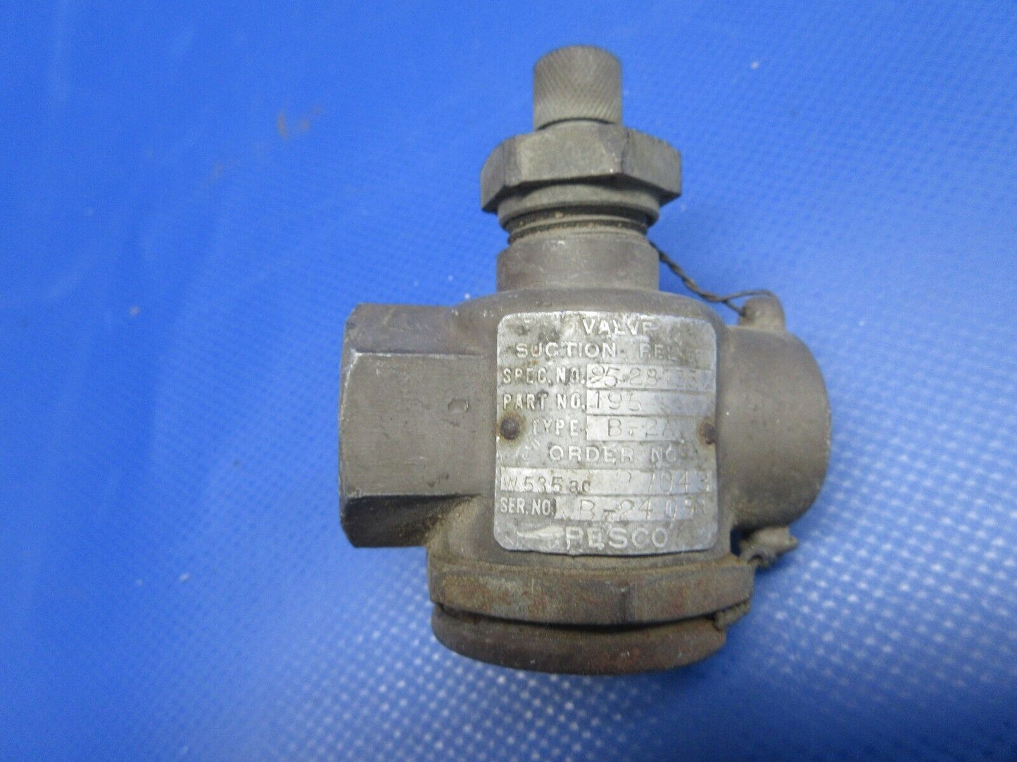 Pesco B-2A Suction Relief Valve  P/N 95-28135 (0224-1107)