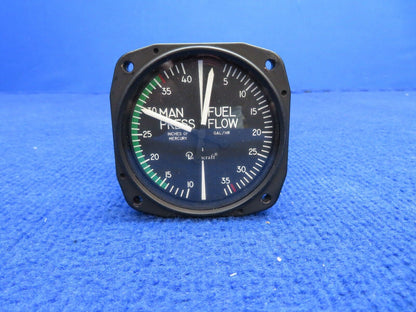 Beechcraft Manifold Pressure & Fuel Flow Indicator P/N 36-380073-3 (0622-09)